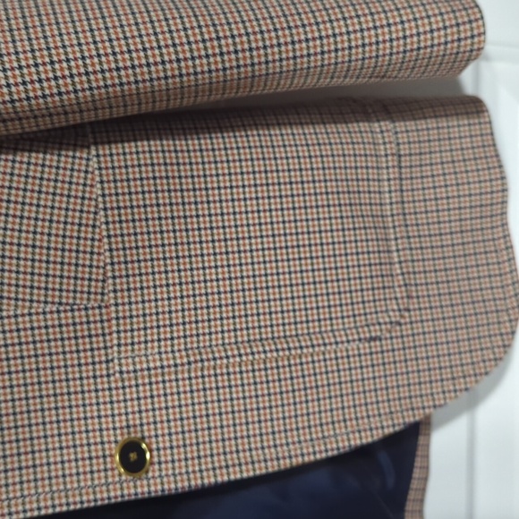 NWT Tory Burch Brown Houndstooth Blazer with Contrasting Collar Sz 2 $250 - Picture 7 of 7